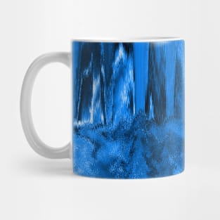 Melted Glitch Blue Mug